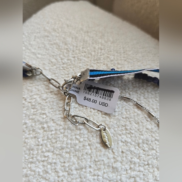 Free People, International Love Layered Necklace, Navy Combo -NEW!! - Picture 8 of 9